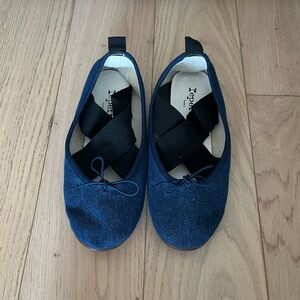 Repetto Gianna denim ballerina flats